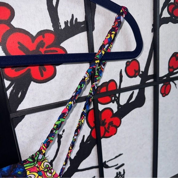 Nanette Lepore Sz Large Carnival Multicolor Summer Pocket Swim Cover Up Dress - Picture 11 of 14